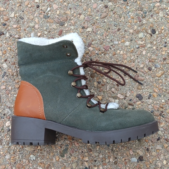 Skechers trail troop mid hiker lace up suede leather boots womens 7.5 - Picture 7 of 11